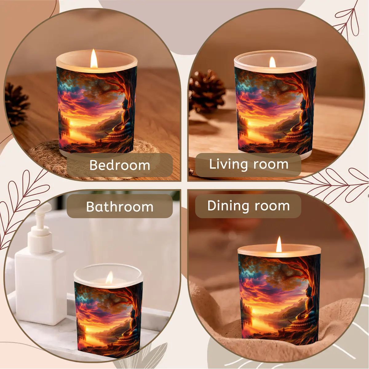 Tranquility Frosted Jar Scented Candle with Lid (6oz) - Gregg Acini Adoree Designs - Candles