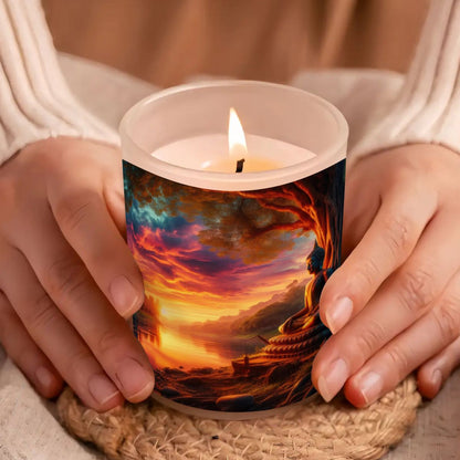 Tranquility Frosted Jar Scented Candle with Lid (6oz) - Gregg Acini Adoree Designs - Candles