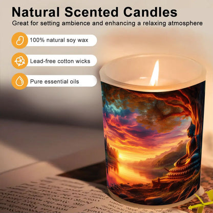 Tranquility Frosted Jar Scented Candle with Lid (6oz) - Gregg Acini Adoree Designs - Candles