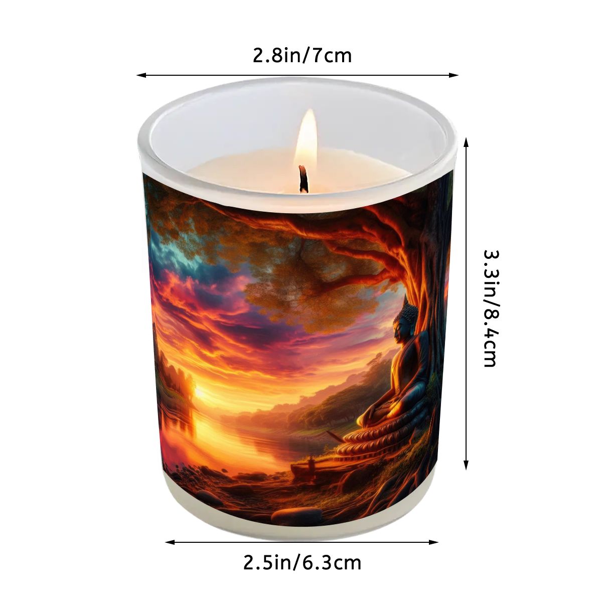 Tranquility Frosted Jar Scented Candle with Lid (6oz) - Gregg Acini Adoree Designs - Candles