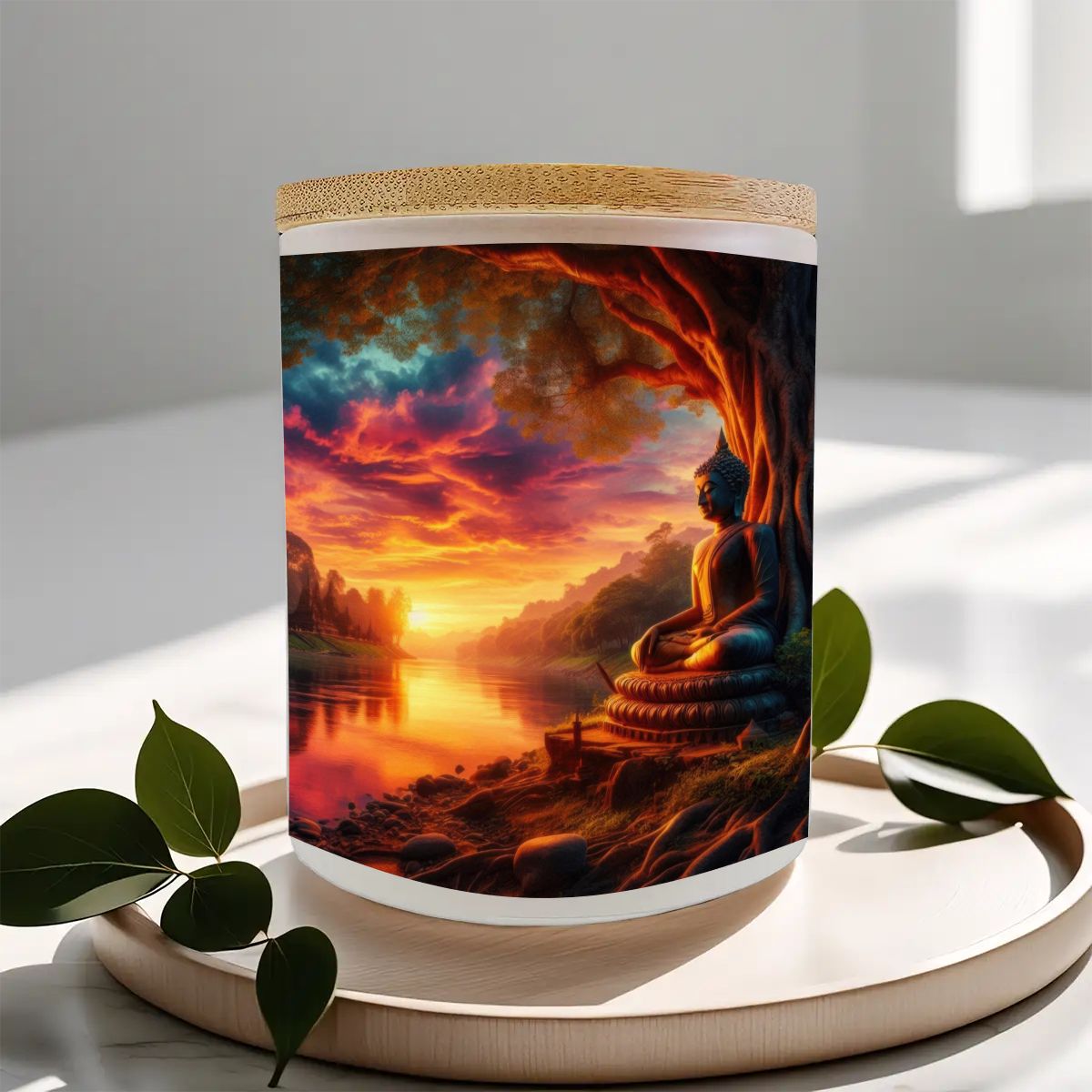 Tranquility Frosted Jar Scented Candle with Lid (6oz) - Gregg Acini Adoree Designs - Candles