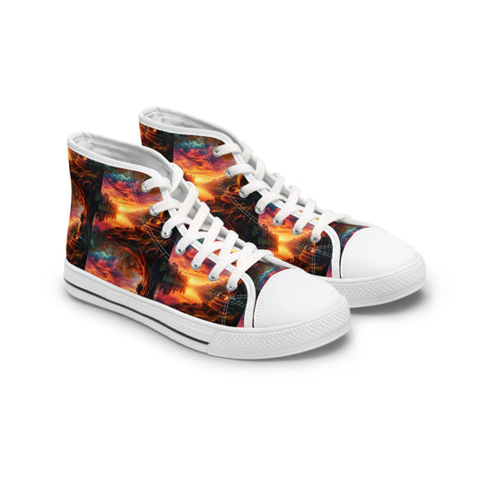 Tranquility High Top Sneakers for Women's Sizes - Gregg Acini Adoree Designs - Shoes