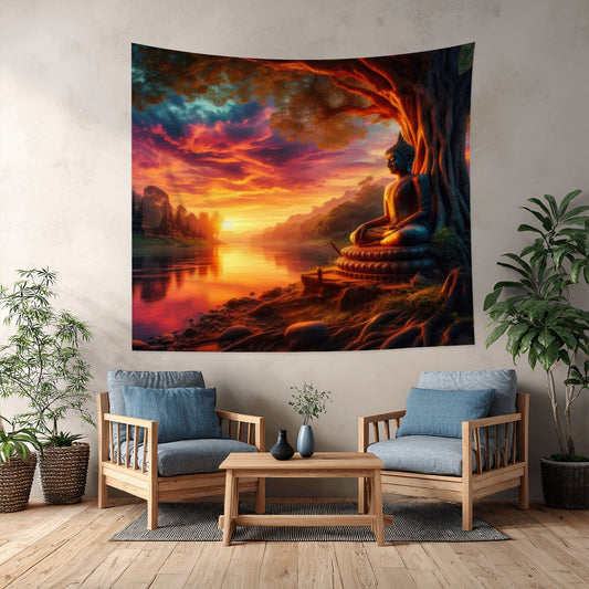 Tranquility Lightweight Wall Tapestry (Fabric Wall Hanging - USA) - Gregg Acini Adoree Designs - Wall Coverings