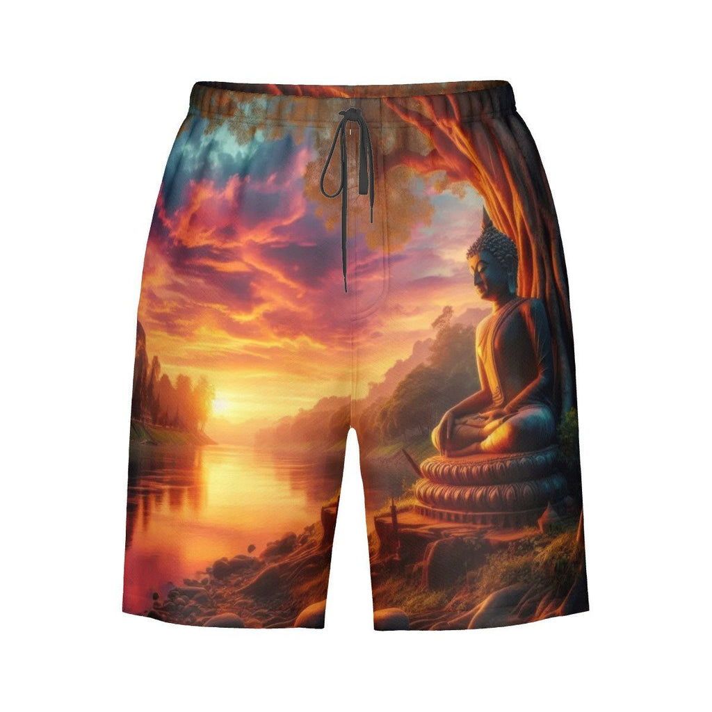 Tranquility Men's Beach Shorts - Gregg Acini Adoree Designs - Swimsuit