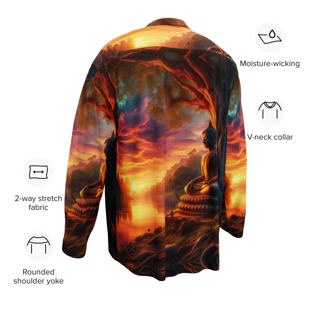 Tranquility Recycled hockey fan jersey by Gregg Acini Adoree Designs - Gregg Acini Adoree Designs - Hockey Jersey