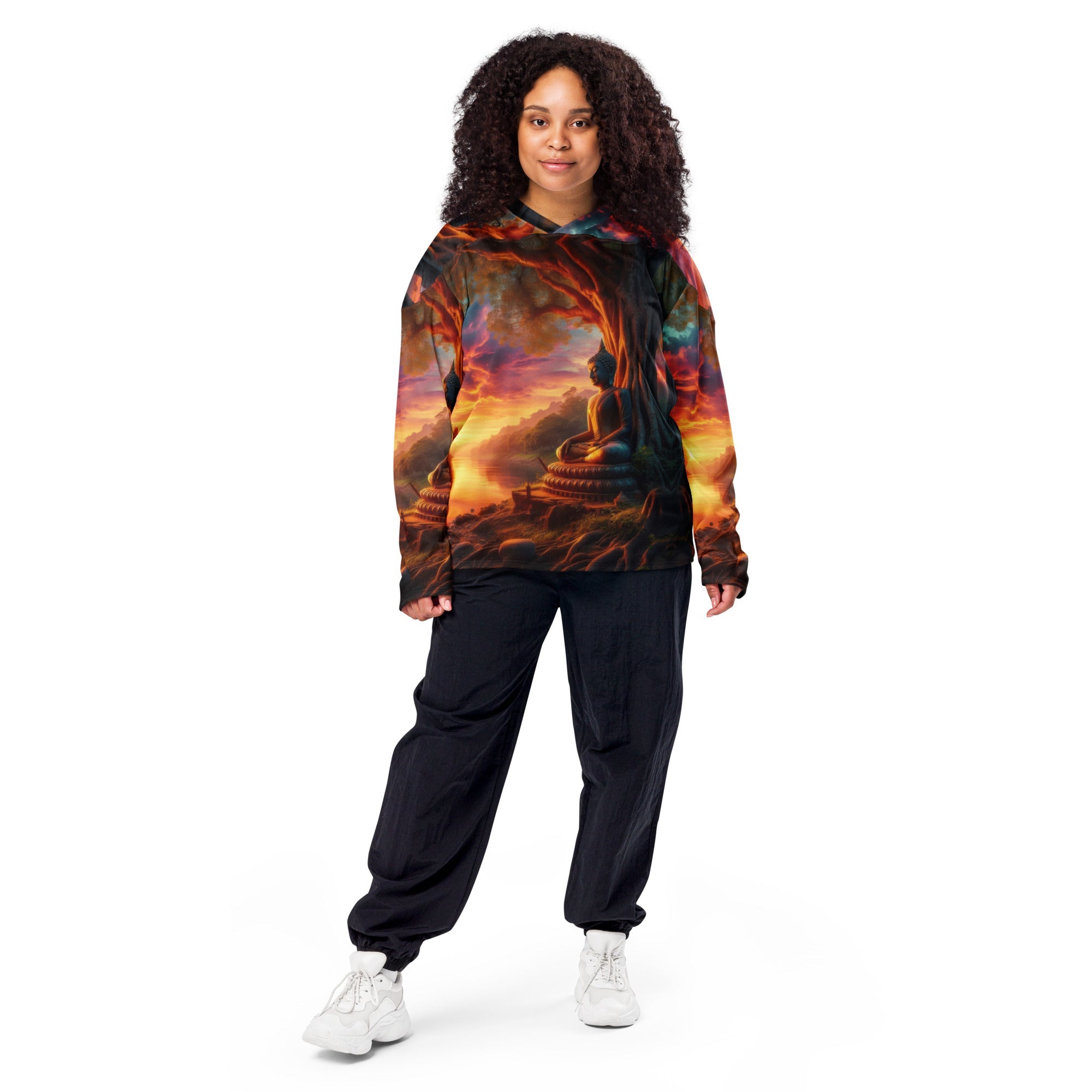 Tranquility Recycled hockey fan jersey by Gregg Acini Adoree Designs - Gregg Acini Adoree Designs - Hockey Jersey