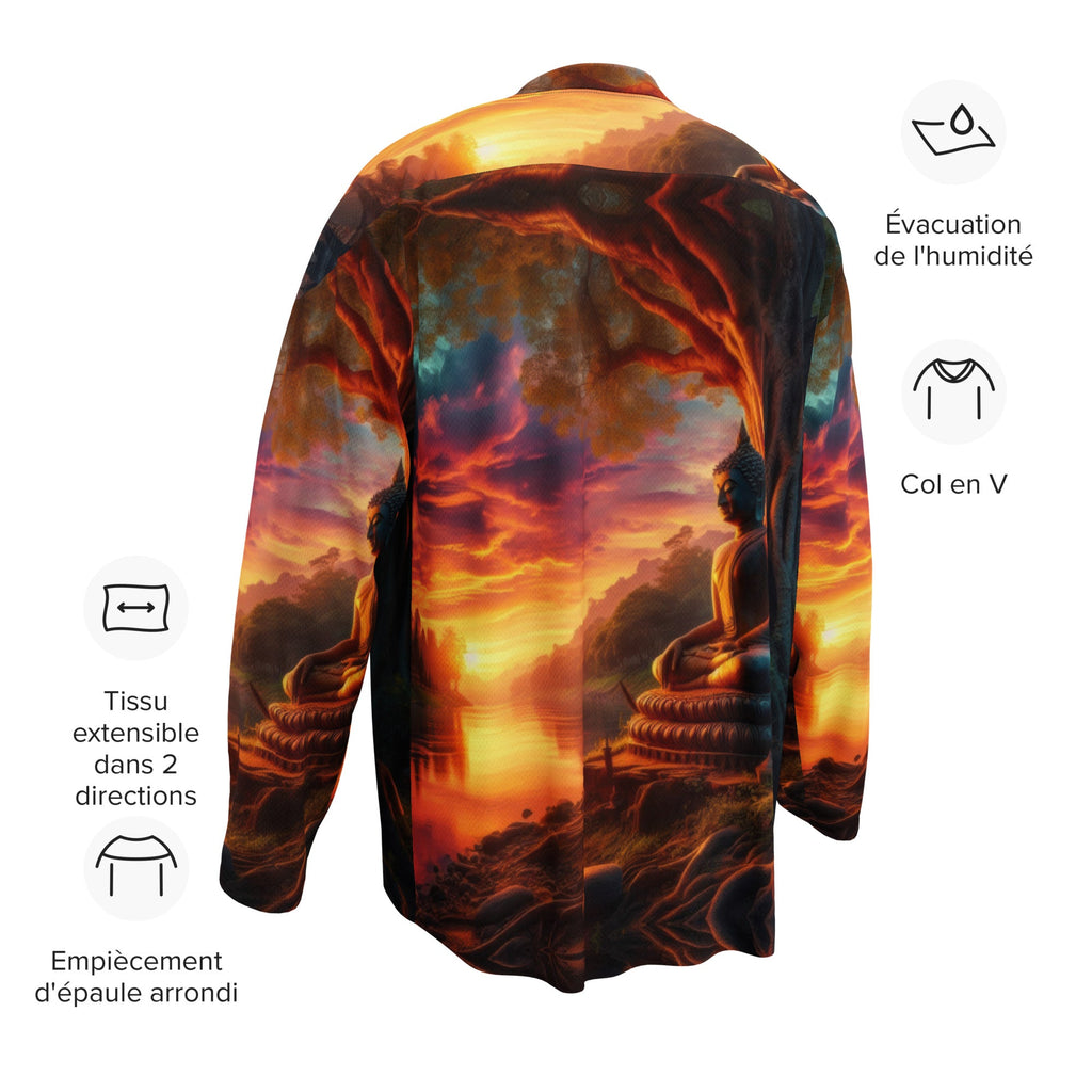 Tranquility Recycled hockey fan jersey by Gregg Acini Adoree Designs - Gregg Acini Adoree Designs - Hockey Jersey