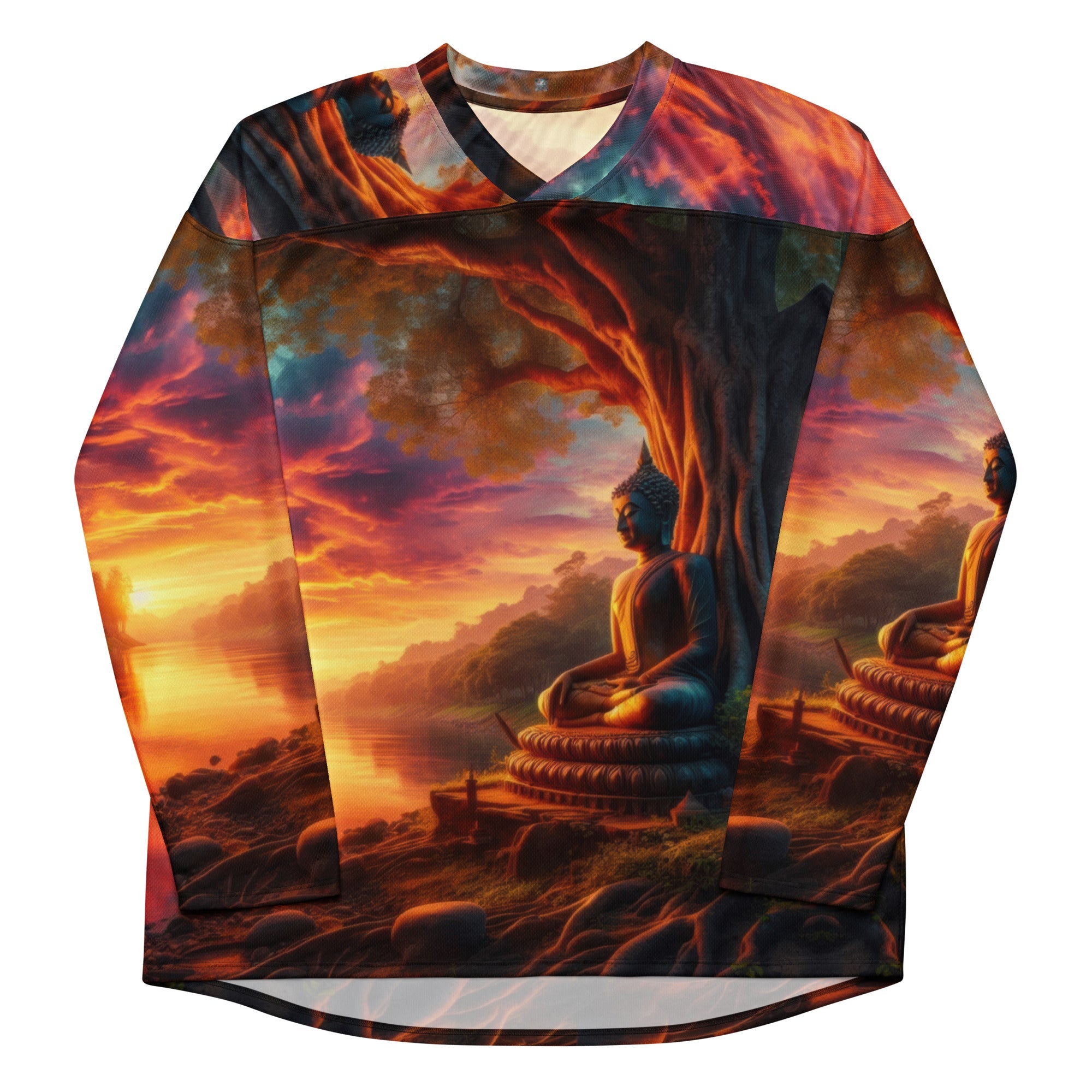 Tranquility Recycled hockey fan jersey by Gregg Acini Adoree Designs - Gregg Acini Adoree Designs - Hockey Jersey