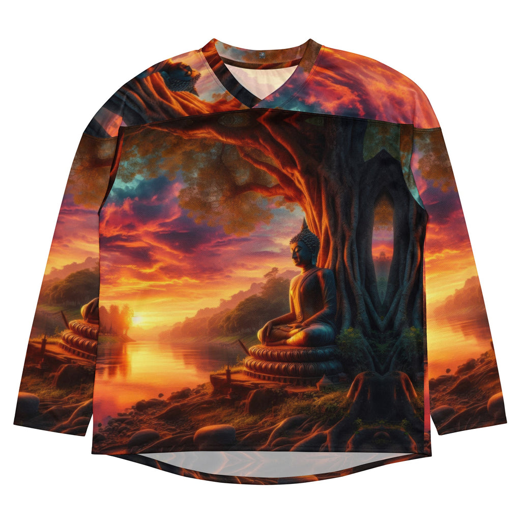 Tranquility Recycled hockey fan jersey by Gregg Acini Adoree Designs - Gregg Acini Adoree Designs - Hockey Jersey