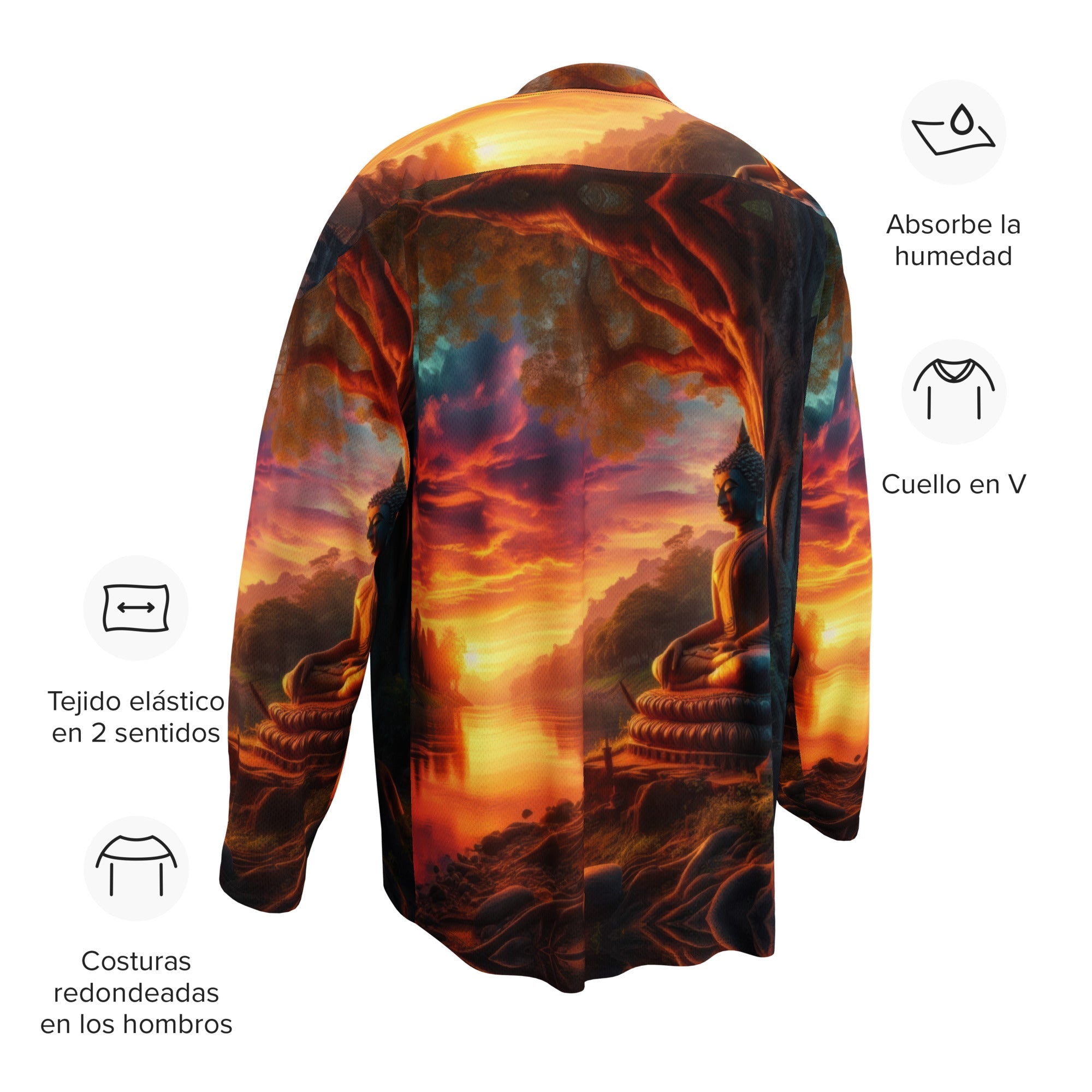 Tranquility Recycled hockey fan jersey by Gregg Acini Adoree Designs - Gregg Acini Adoree Designs - Hockey Jersey