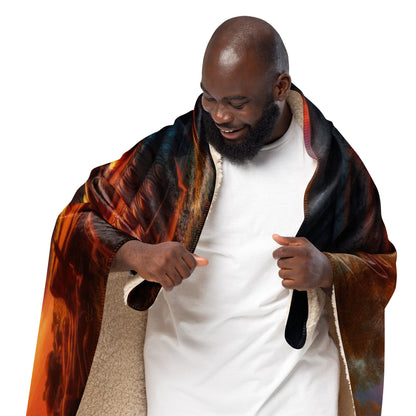 Tranquility Sherpa blanket by Gregg Acini Adoree Designs - Gregg Acini Adoree Designs - Blanket
