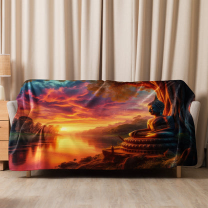 Tranquility Sherpa blanket by Gregg Acini Adoree Designs - Gregg Acini Adoree Designs - Blanket