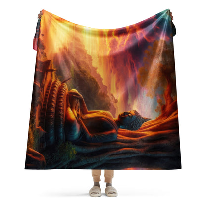 Tranquility Sherpa blanket by Gregg Acini Adoree Designs - Gregg Acini Adoree Designs - Blanket
