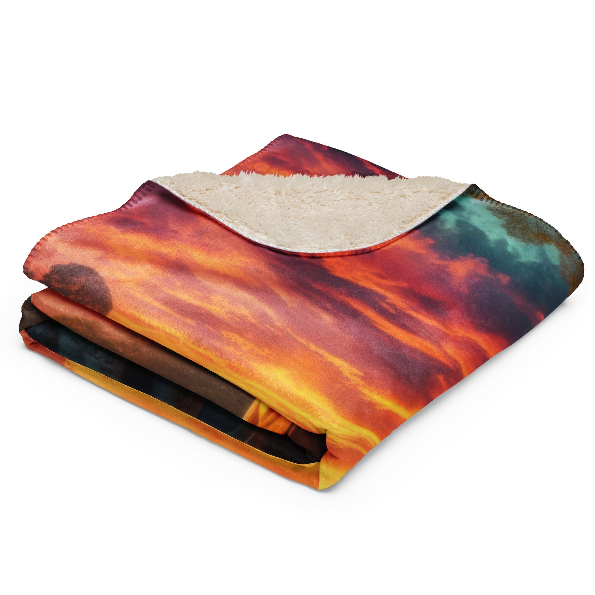 Tranquility Sherpa blanket by Gregg Acini Adoree Designs - Gregg Acini Adoree Designs - Blanket
