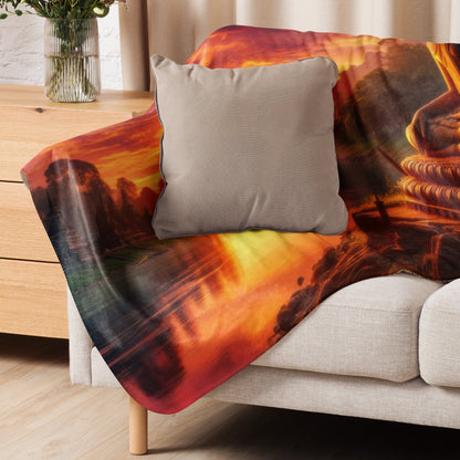 Tranquility Sherpa blanket by Gregg Acini Adoree Designs - Gregg Acini Adoree Designs - Blanket