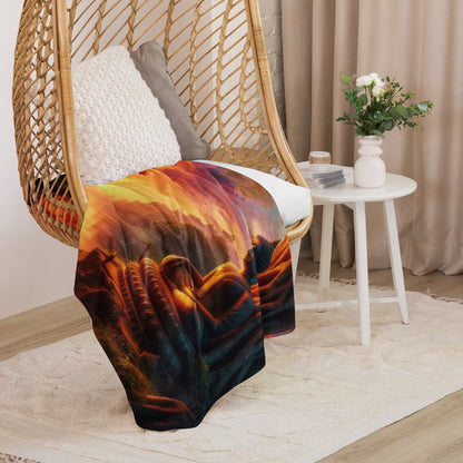 Tranquility Sherpa blanket by Gregg Acini Adoree Designs - Gregg Acini Adoree Designs - Blanket