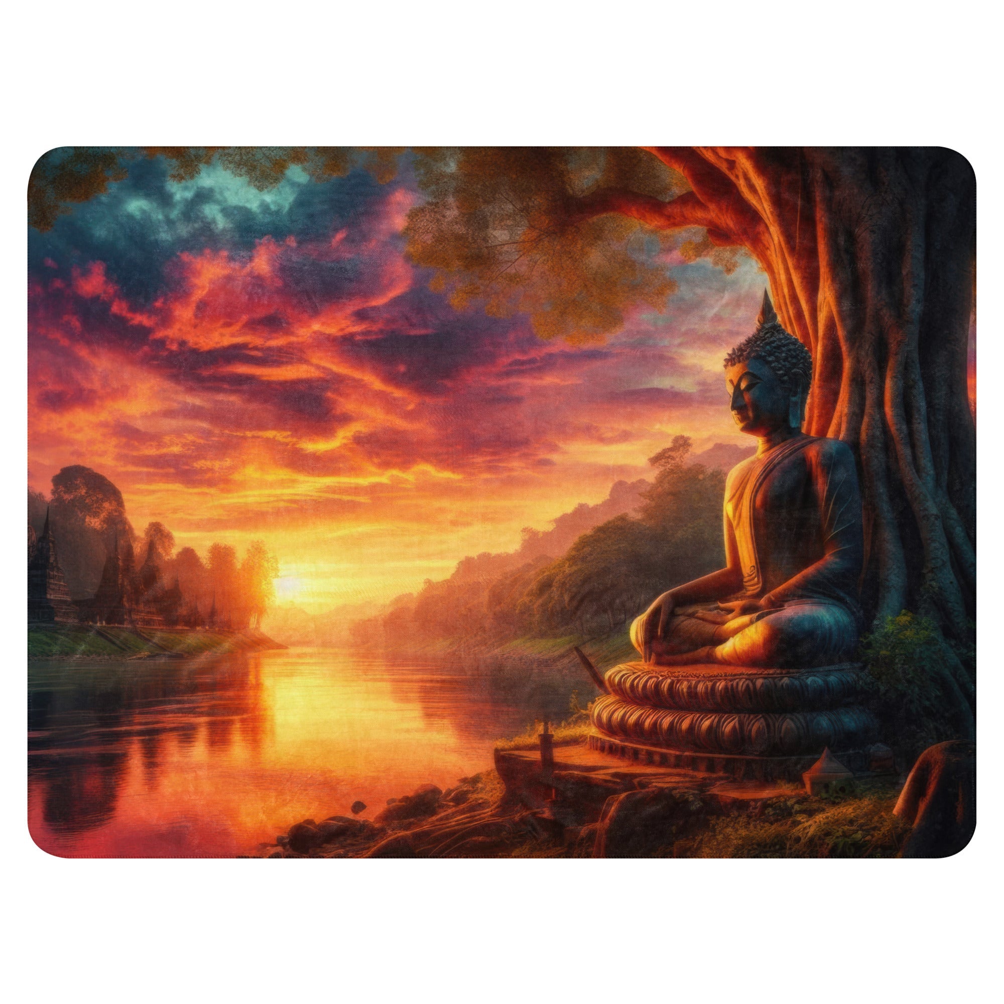 Tranquility Sherpa blanket by Gregg Acini Adoree Designs - Gregg Acini Adoree Designs - Blanket