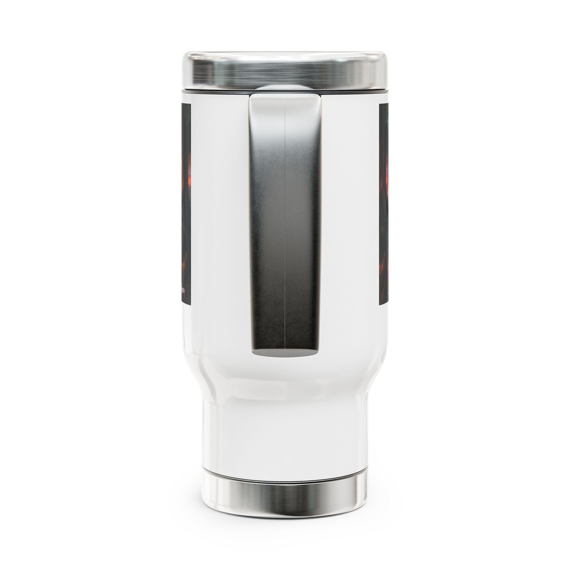 Tranquility Stainless Steel Travel Mug - 14oz Handle Design - Gregg Acini Adoree Designs - Mug