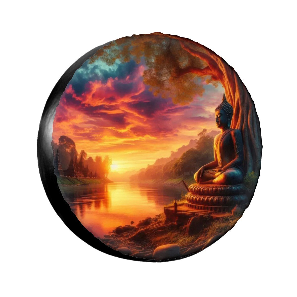 Tranquility Thickened Spare Tire Cover - Gregg Acini Adoree Designs - License Plates & Wheels