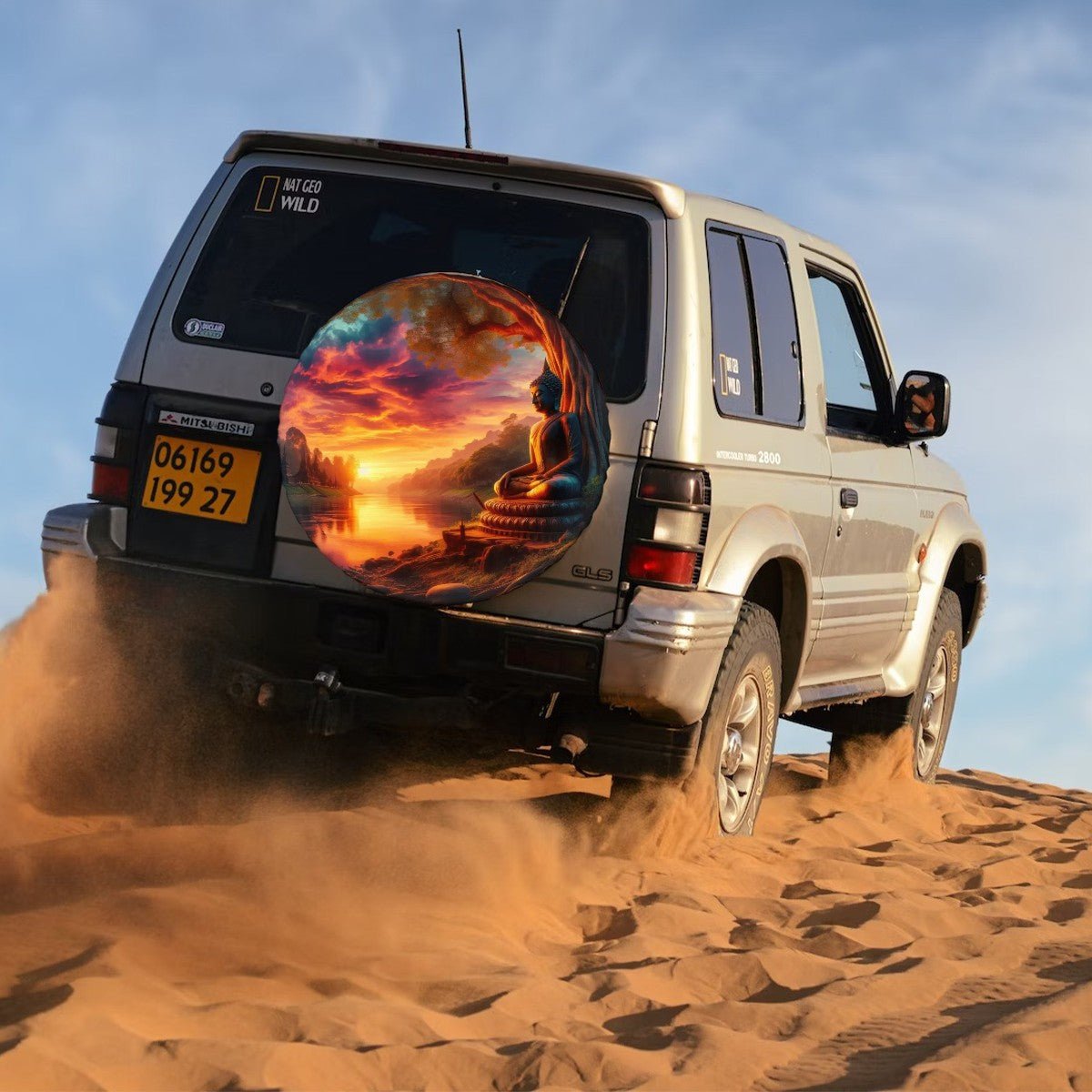 Tranquility Thickened Spare Tire Cover - Gregg Acini Adoree Designs - License Plates & Wheels