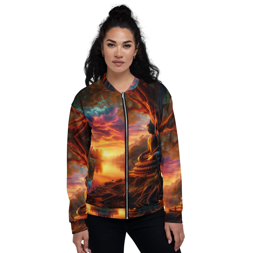 Tranquility Unisex Bomber Jacket by Gregg Acini Adoree Designs - Gregg Acini Adoree Designs - Bomber Jacket