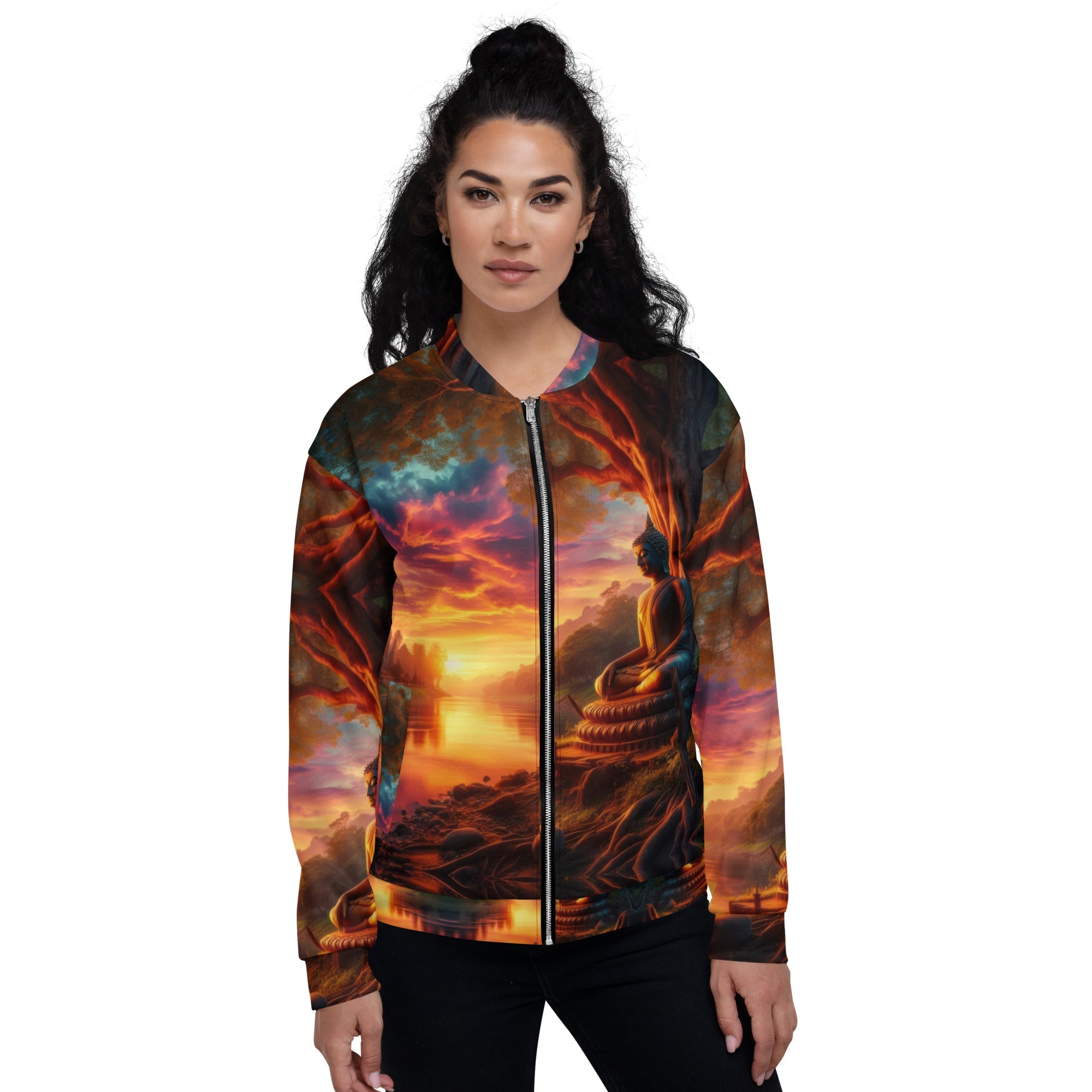 Tranquility Unisex Bomber Jacket by Gregg Acini Adoree Designs - Gregg Acini Adoree Designs - Bomber Jacket