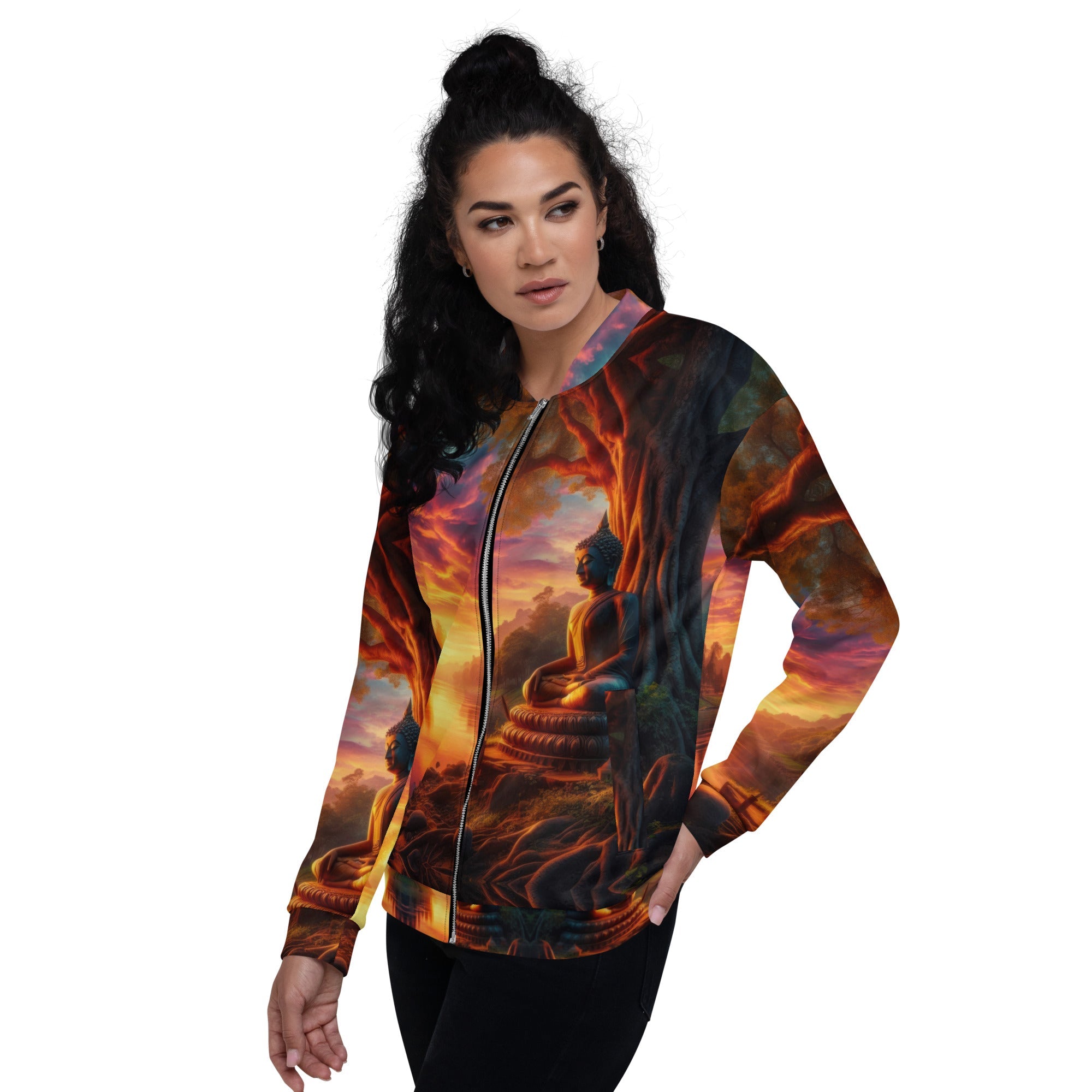 Tranquility Unisex Bomber Jacket by Gregg Acini Adoree Designs - Gregg Acini Adoree Designs - Bomber Jacket
