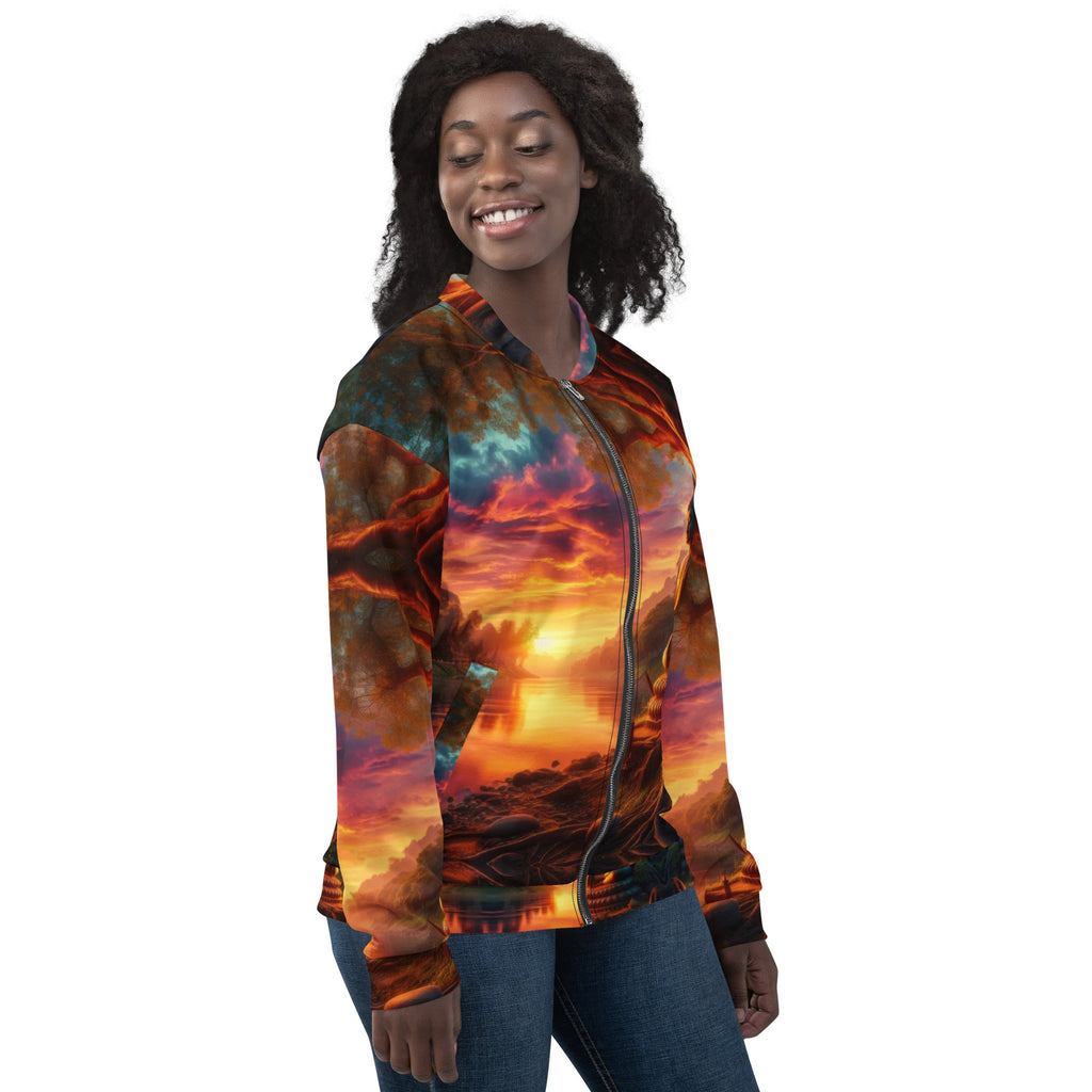 Tranquility Unisex Bomber Jacket by Gregg Acini Adoree Designs - Gregg Acini Adoree Designs - Bomber Jacket