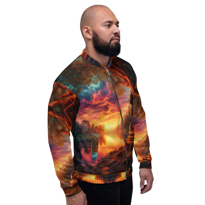 Tranquility Unisex Bomber Jacket by Gregg Acini Adoree Designs - Gregg Acini Adoree Designs - Bomber Jacket