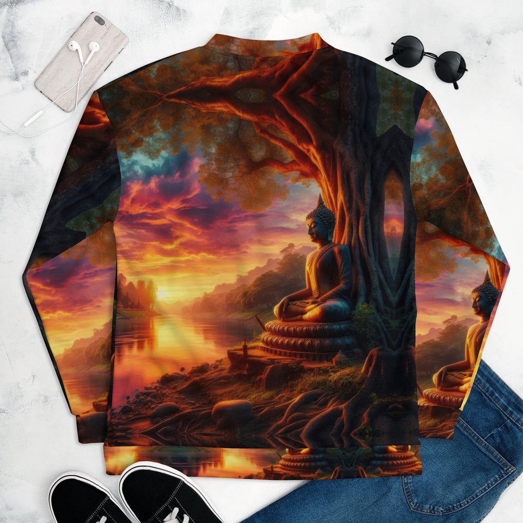 Tranquility Unisex Bomber Jacket by Gregg Acini Adoree Designs - Gregg Acini Adoree Designs - Bomber Jacket