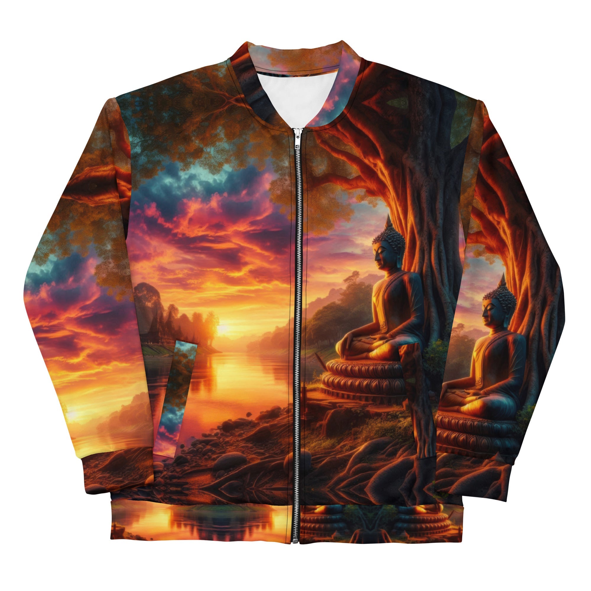 Tranquility Unisex Bomber Jacket by Gregg Acini Adoree Designs - Gregg Acini Adoree Designs - Bomber Jacket