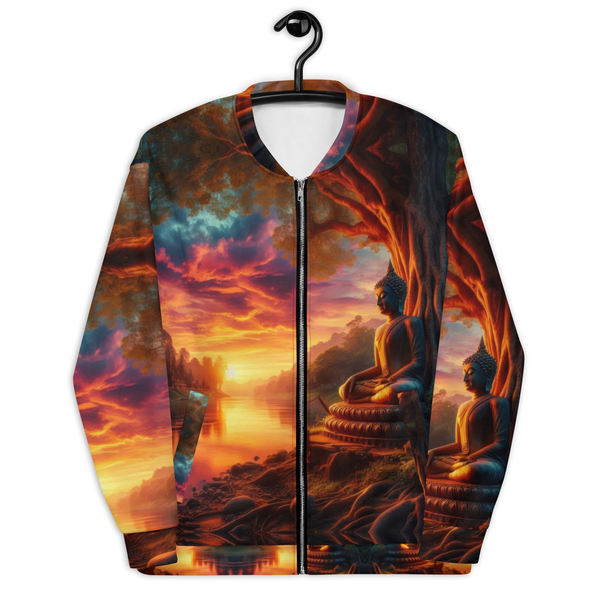 Tranquility Unisex Bomber Jacket by Gregg Acini Adoree Designs - Gregg Acini Adoree Designs - Bomber Jacket