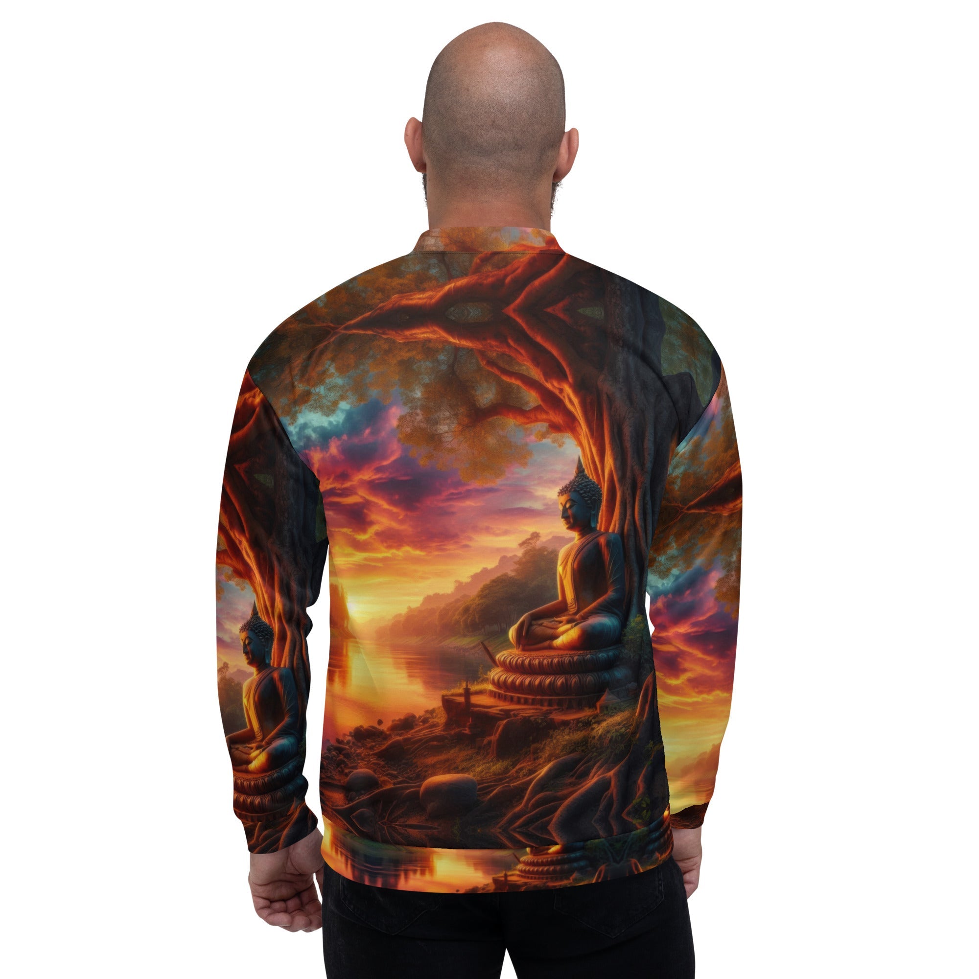 Tranquility Unisex Bomber Jacket by Gregg Acini Adoree Designs - Gregg Acini Adoree Designs - Bomber Jacket