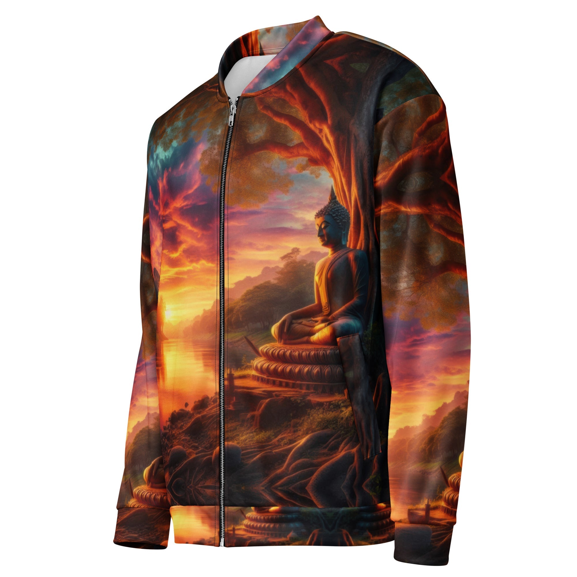 Tranquility Unisex Bomber Jacket by Gregg Acini Adoree Designs - Gregg Acini Adoree Designs - Bomber Jacket