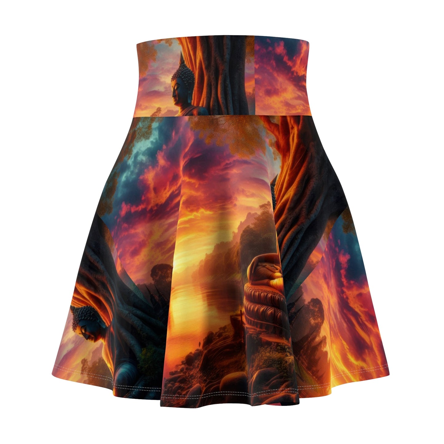 Tranquility Women's Skater Skirt - Meditation - Inspired Fashion - Gregg Acini Adoree Designs - Skirt