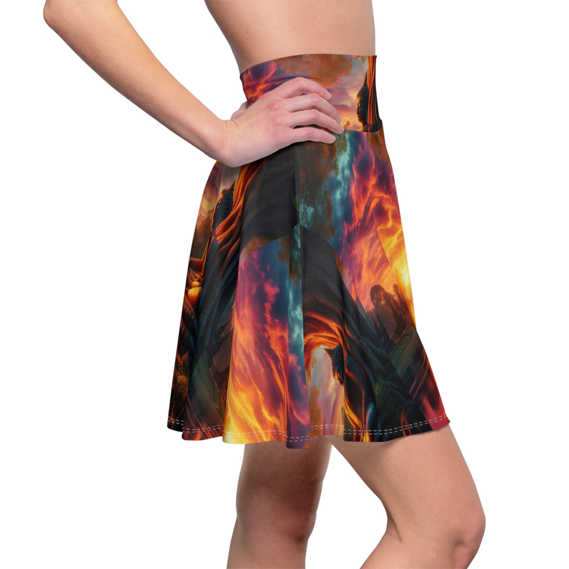 Tranquility Women's Skater Skirt - Meditation - Inspired Fashion - Gregg Acini Adoree Designs - Skirt