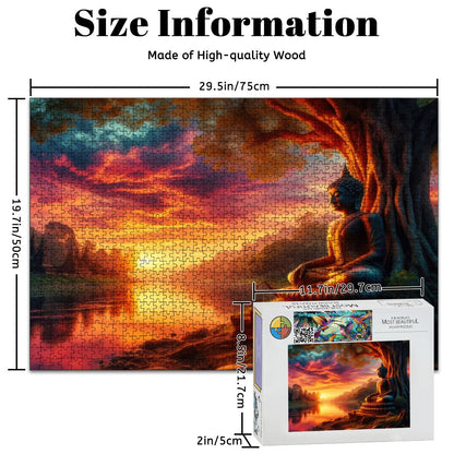 Tranquility Wooden Jigsaw Puzzles 1000 pcs (Horizontal) - Gregg Acini Adoree Designs - Jigsaw Puzzle