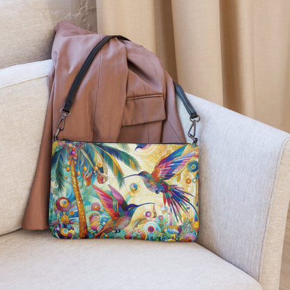 Tropical Hummingbirds Crossbody bag - Gregg Acini Adoree Designs - Handbag