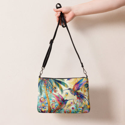 Tropical Hummingbirds Crossbody bag - Gregg Acini Adoree Designs - Handbag