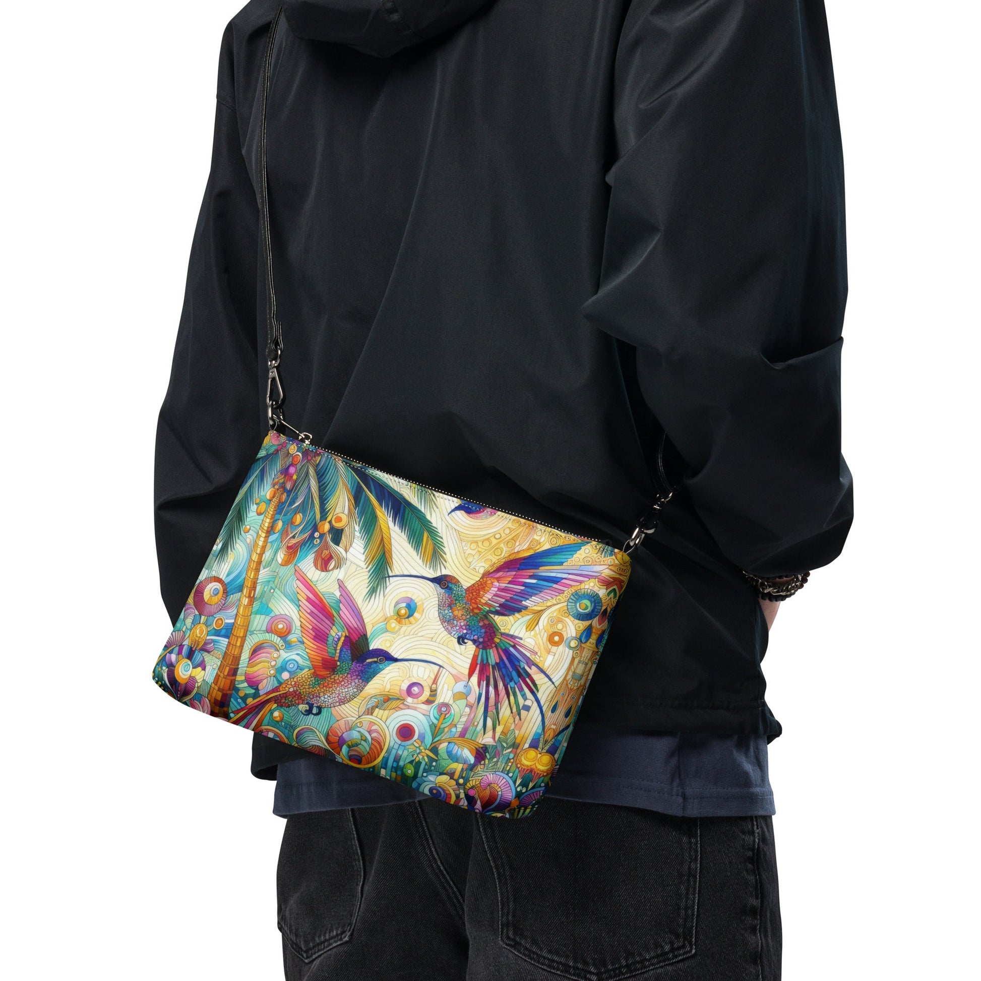 Tropical Hummingbirds Crossbody bag - Gregg Acini Adoree Designs - Handbag