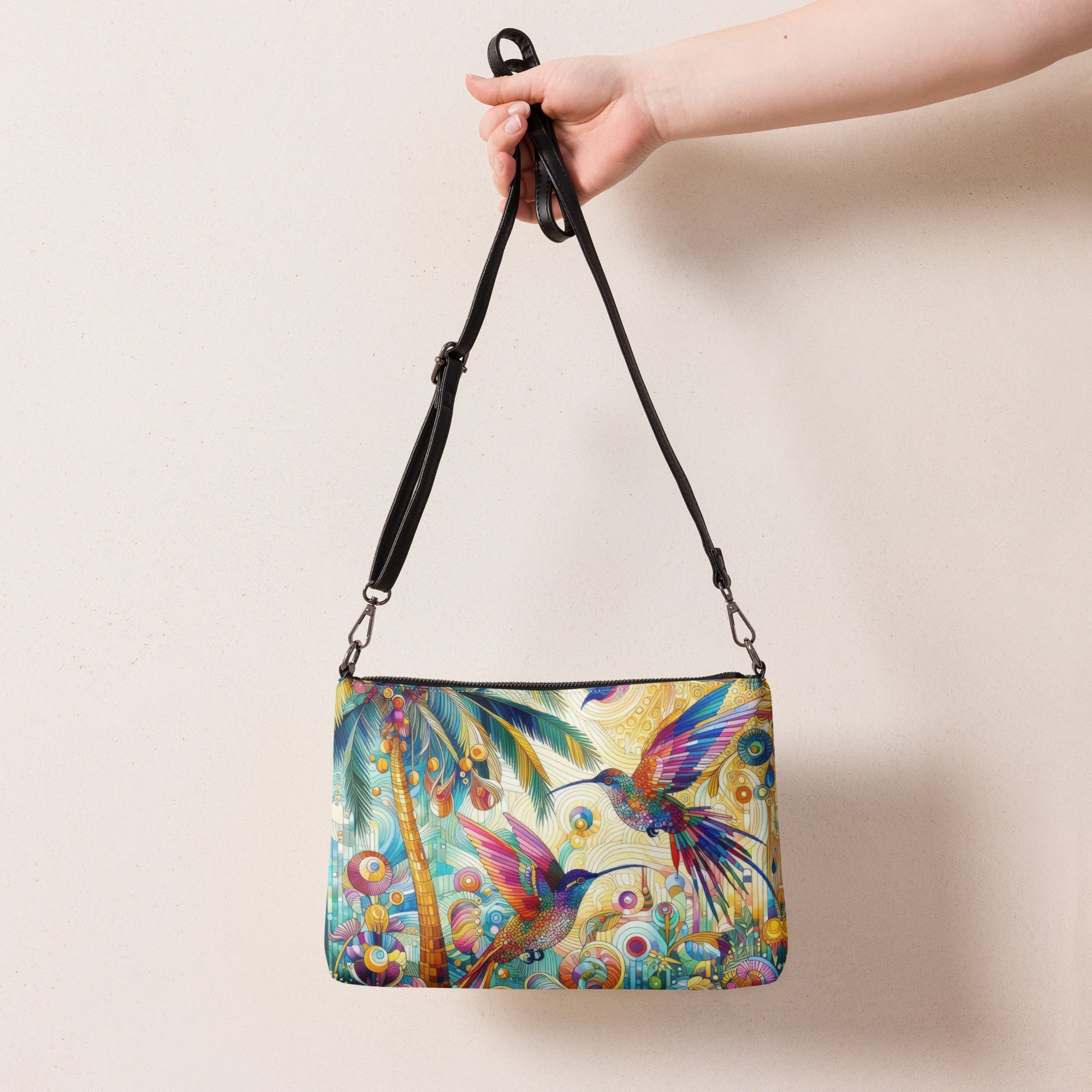 Tropical Hummingbirds Crossbody bag - Gregg Acini Adoree Designs - Handbag