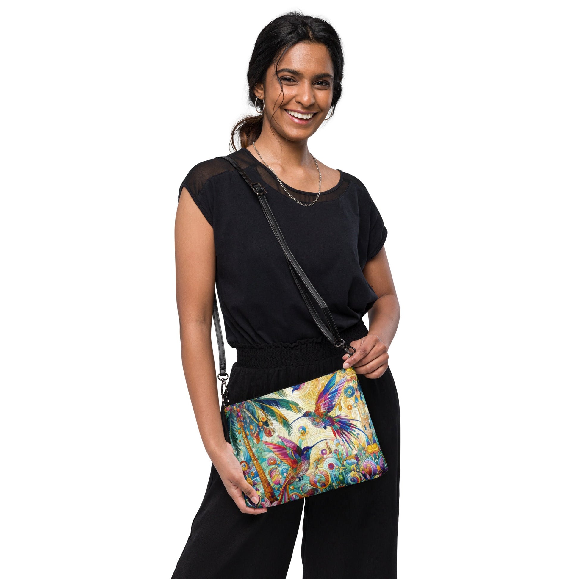Tropical Hummingbirds Crossbody bag - Gregg Acini Adoree Designs - Handbag