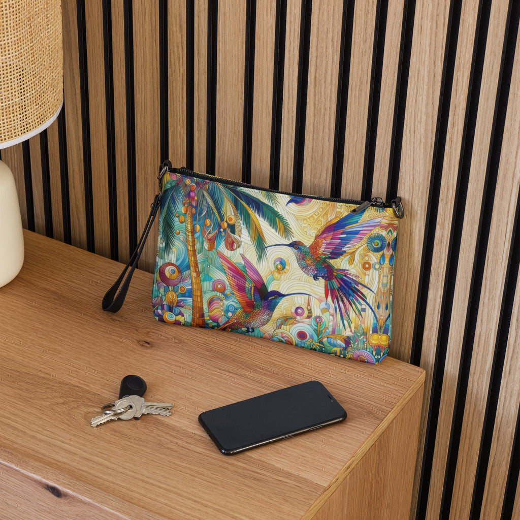 Tropical Hummingbirds Crossbody bag - Gregg Acini Adoree Designs - Handbag