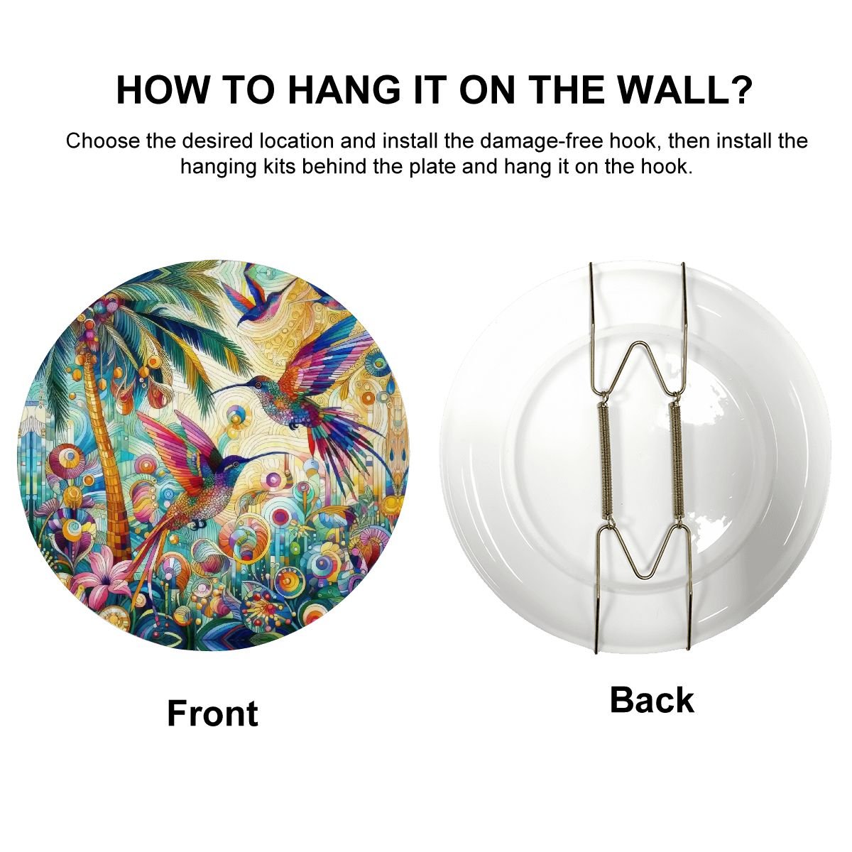 Tropical Hummingbirds Decorative Plate - Gregg Acini Adoree Designs - Home Accessories