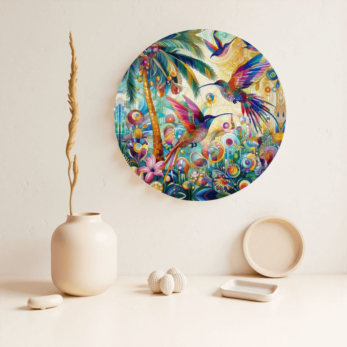Tropical Hummingbirds Decorative Plate - Gregg Acini Adoree Designs - Home Accessories