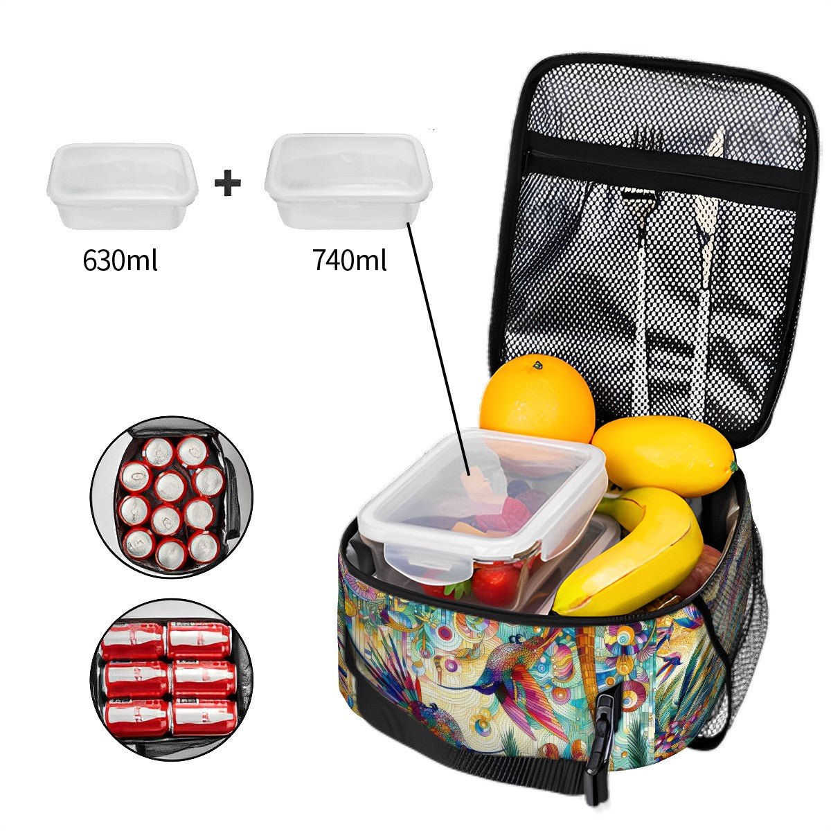 Tropical Hummingbirds Lunch Bag - Gregg Acini Adoree Designs - Lunch Bag