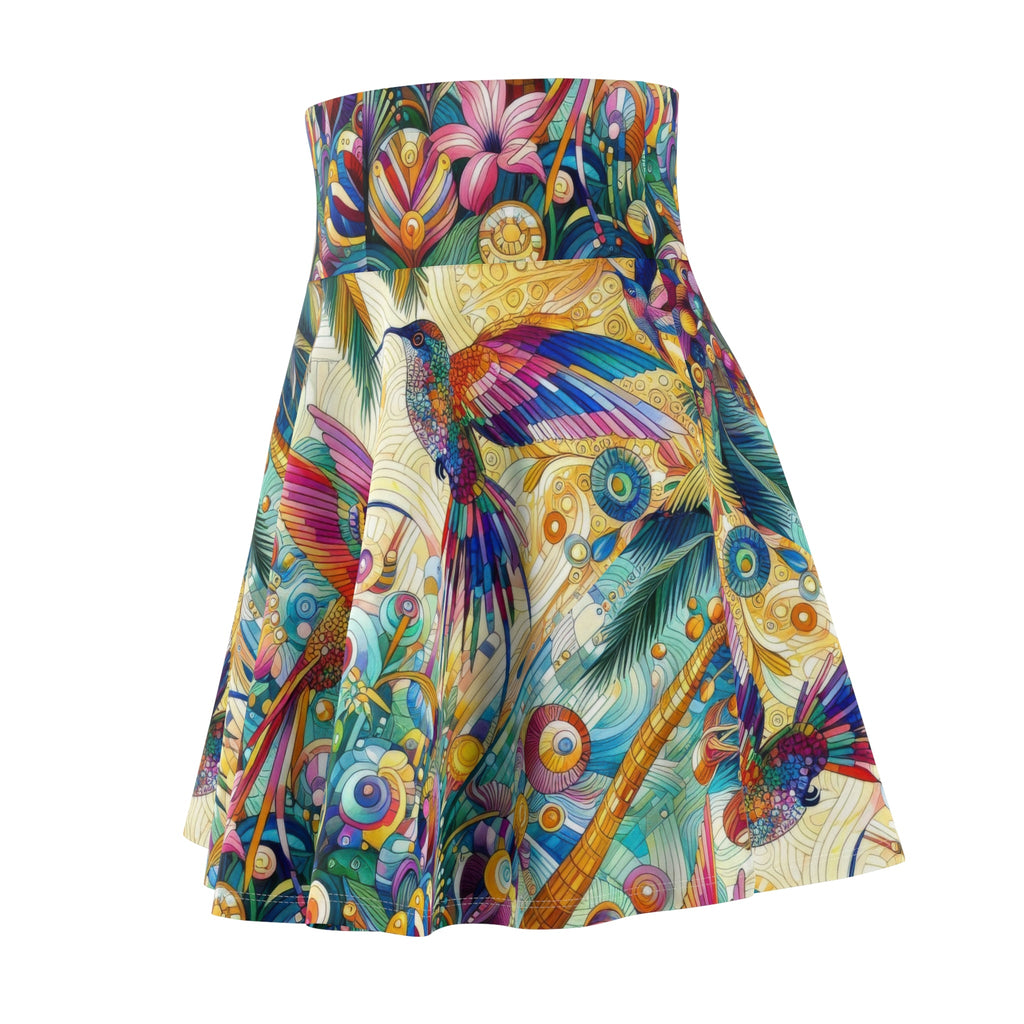 Tropical Hummingbirds Skater Skirt - Gregg Acini Adoree Designs - Skirt