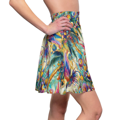 Tropical Hummingbirds Skater Skirt - Gregg Acini Adoree Designs - Skirt