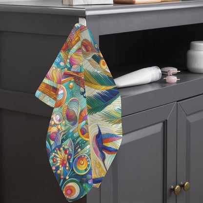 Tropical Hummingbirds Small Towel 40x60cm (One Side) - Gregg Acini Adoree Designs - Towel