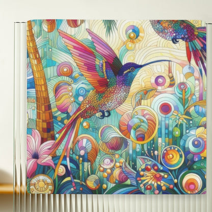 Tropical Hummingbirds Small Towel 40x60cm (One Side) - Gregg Acini Adoree Designs - Towel